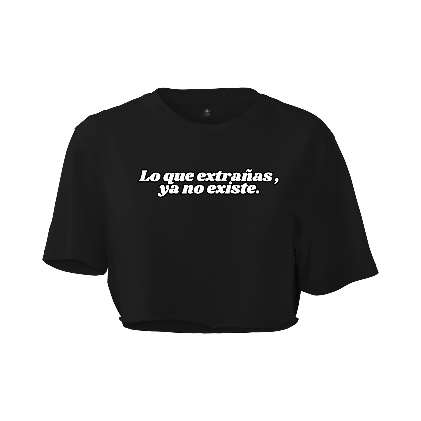 CROP TOP - FRASES - NEGRO