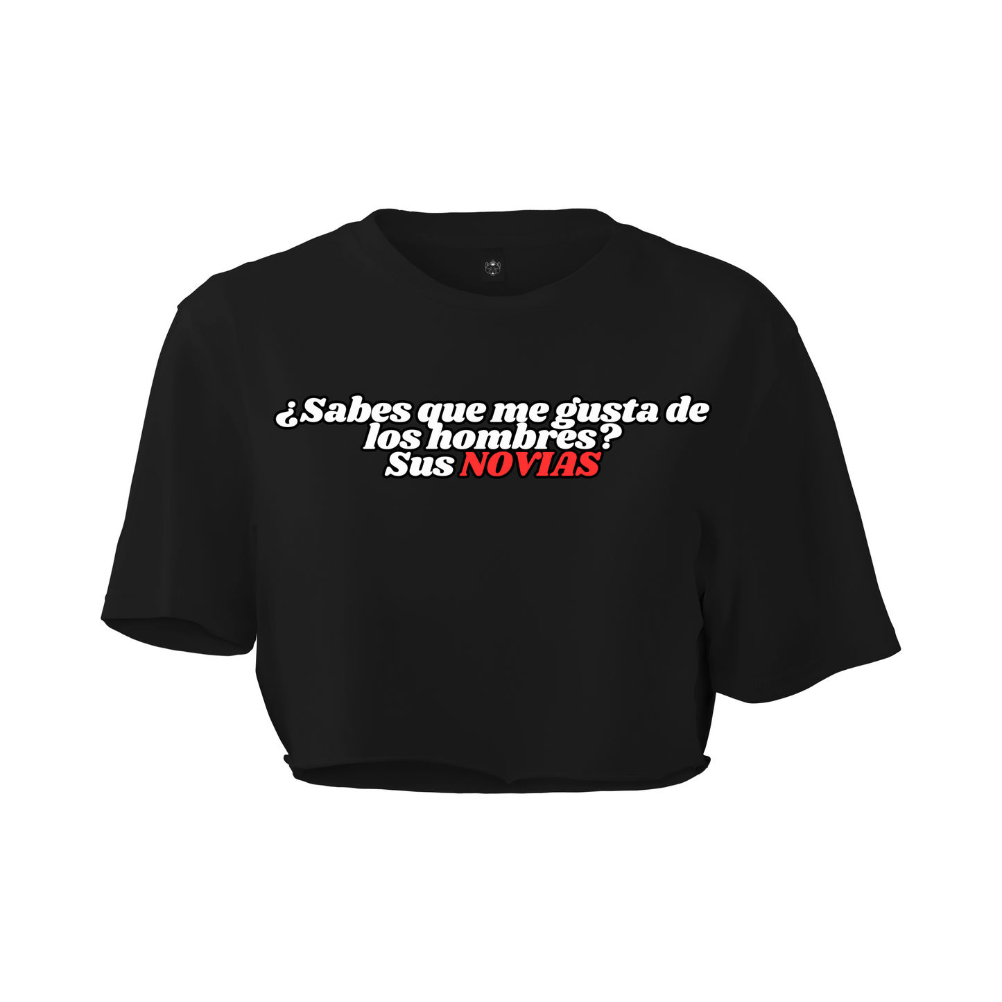 CROP TOP - FRASES - NEGRO