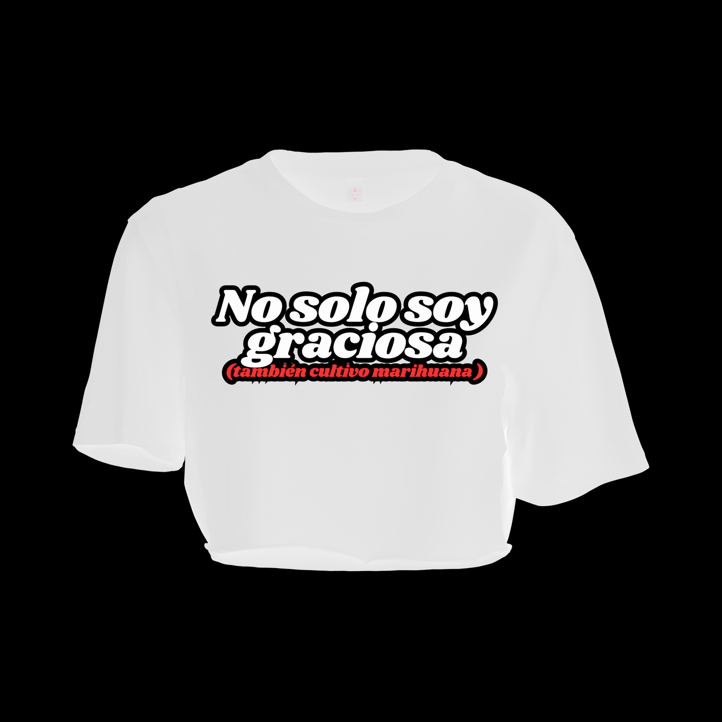 CROP TOP - FRASES - BLANCO