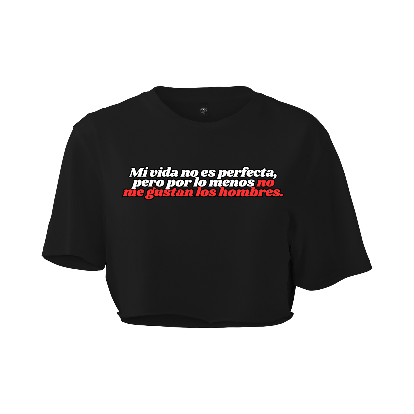 CROP TOP - FRASES - NEGRO